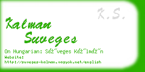 kalman suveges business card